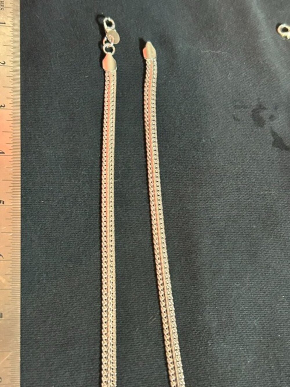 Men's Sterling Silver Double Row Franco Wheat Chain Necklace